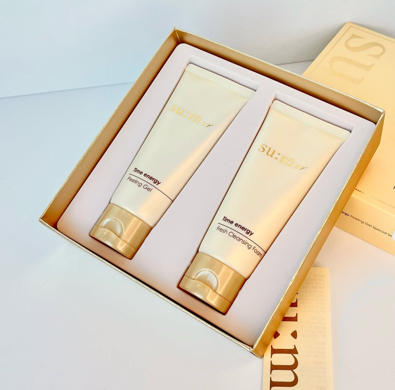 Su:m37 Time energy Peeling Gel 100ml + Cleansing foam 100ml set