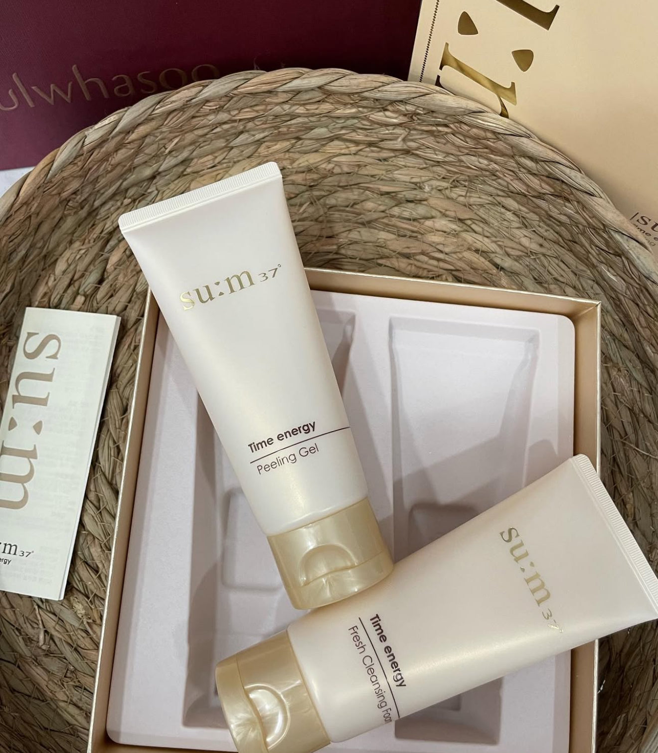 Su:m37 Time energy Peeling Gel 100ml + Cleansing foam 100ml set