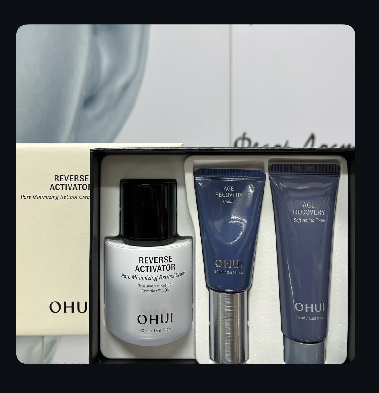 OHUI Reverse Activator Pore Minimizing Retinol Cream special set