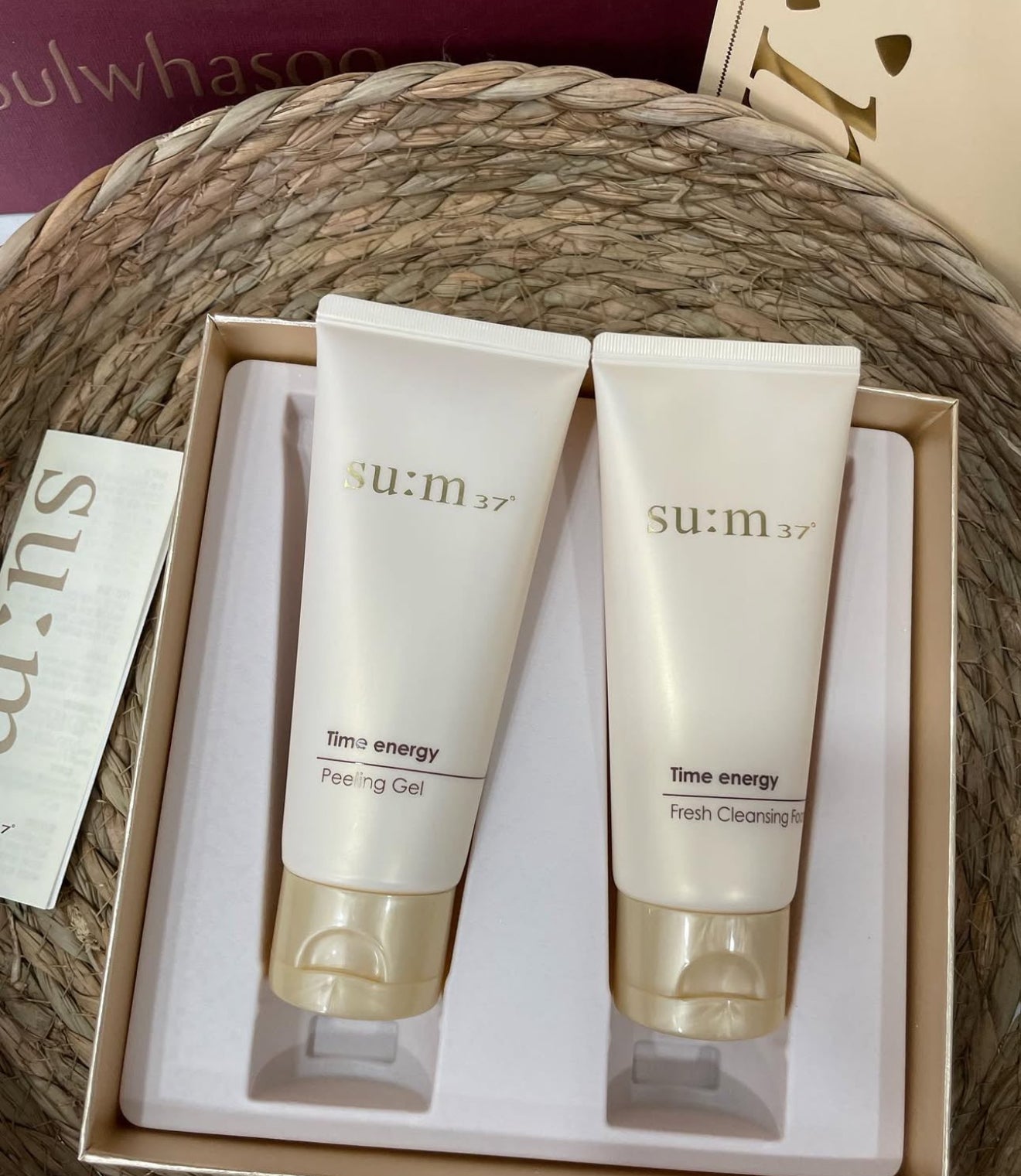 Su:m37 Time energy Peeling Gel 100ml + Cleansing foam 100ml set
