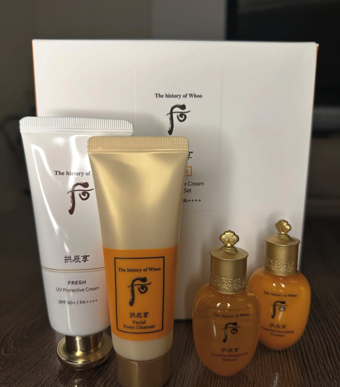 The History of Whoo Fresh Sun Cream SPF 50+++ set for sensitive, acne prone, allergic skin type