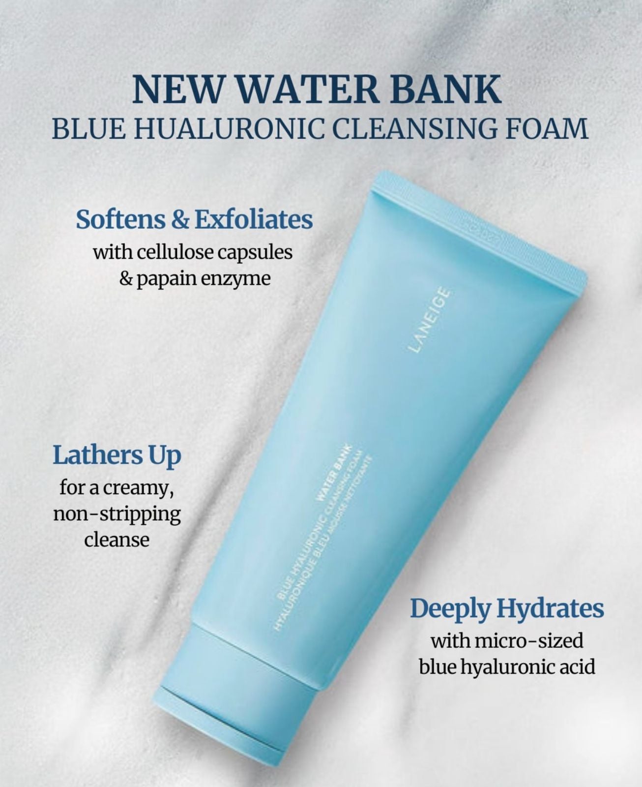 Laneige Water Bank Blue Hyaluronic Cleansing Foam 30g