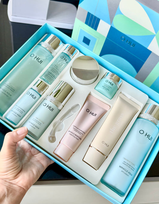 OHUI miracle aqua HYALURONIC moisture set for oily and combined skin