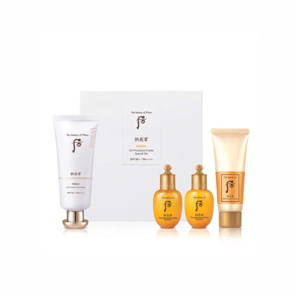 The History of Whoo Fresh Sun Cream SPF 50+++ set for sensitive, acne prone, allergic skin type